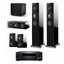 Домашний кинотеатр 5.1 KEF R7 Gloss Black + AV-ресивер Onkyo TX-RZ50 B M2